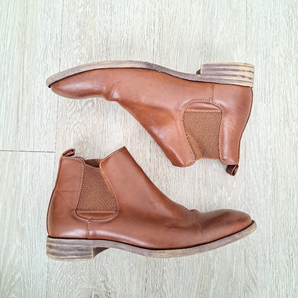 RW by Robert Wayne Men's Chelsea Boots in Cognac Brown Sz 8.5